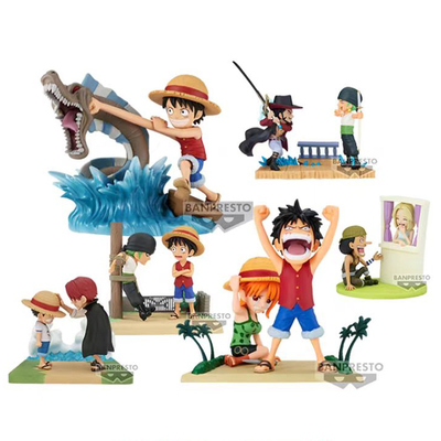 漫笙正版眼镜厂WCF海贼王故事线系列路飞索隆香克斯娜美景品手办