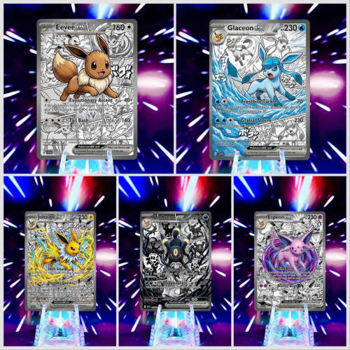 PTCG英文漫画风格宝可梦御三家喷火龙合集2定制pokemon DIY CARD