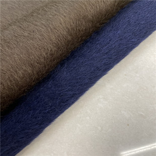 秋冬立大衣呢服装面料欧美加厚拉毛苏尔狸羊绒呢布料马甲外套面料