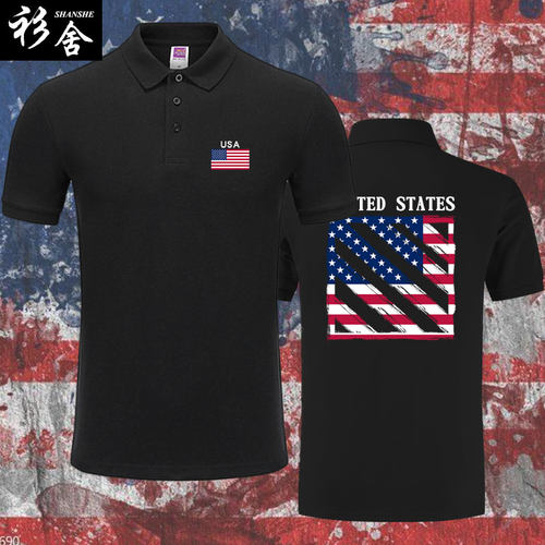 美国USA美利坚自由女神像POLO衫