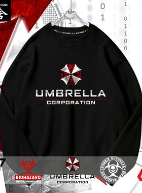 生化危机浣熊保护伞公司标志Biohazard游戏电影圆领卫衣男女长袖
