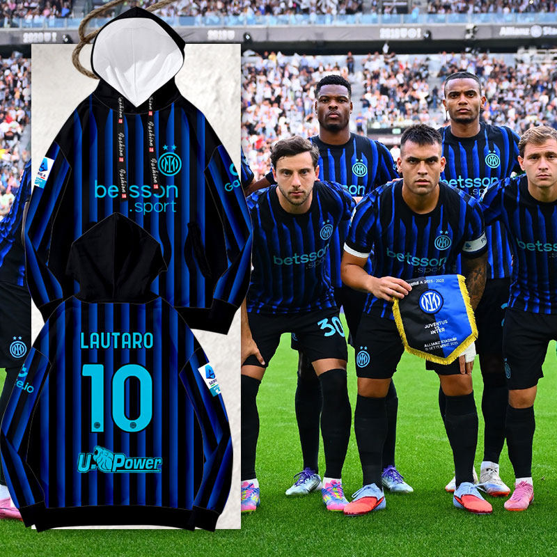 25-26赛季国际米兰队服连帽卫衣