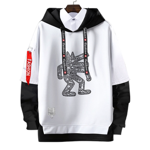 keith haring联名凯斯哈林涂鸦大师纪念假两件连帽卫衣服男女外套