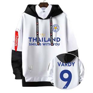 莱斯特城队服瓦尔迪同款足球迷服狐狸城连帽卫衣男外套帽衫球衣服