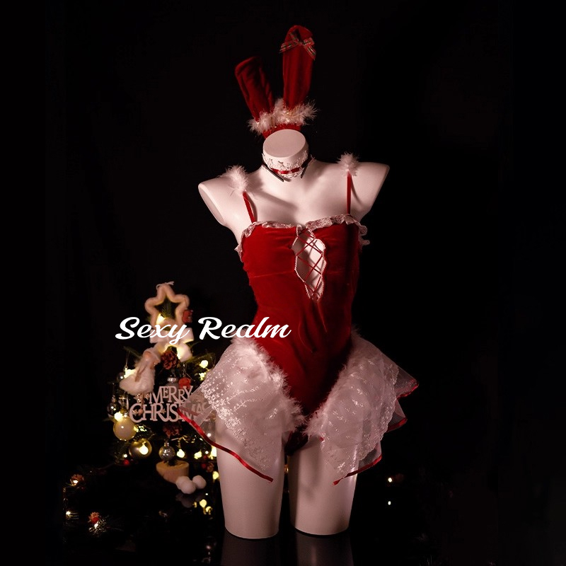 圣诞节cos制服兔女郎睡裙qqny