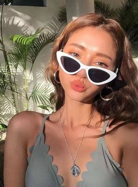 2025新款欧美复古猫眼墨镜女款潮流小脸时尚高级感防晒遮阳太阳镜