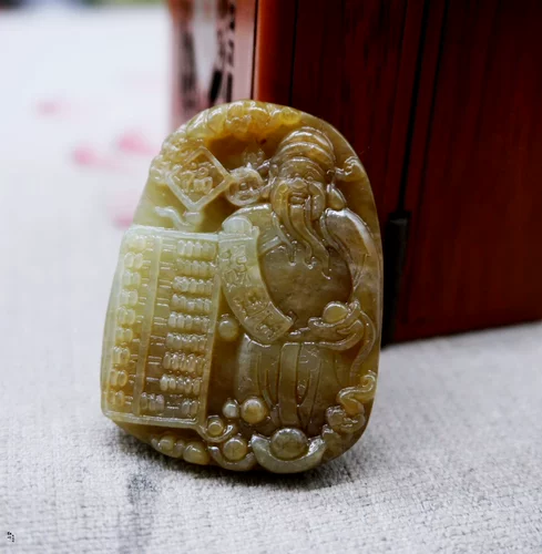 Подвеска из нефрита, счеты, ожерелье подходит для мужчин и женщин