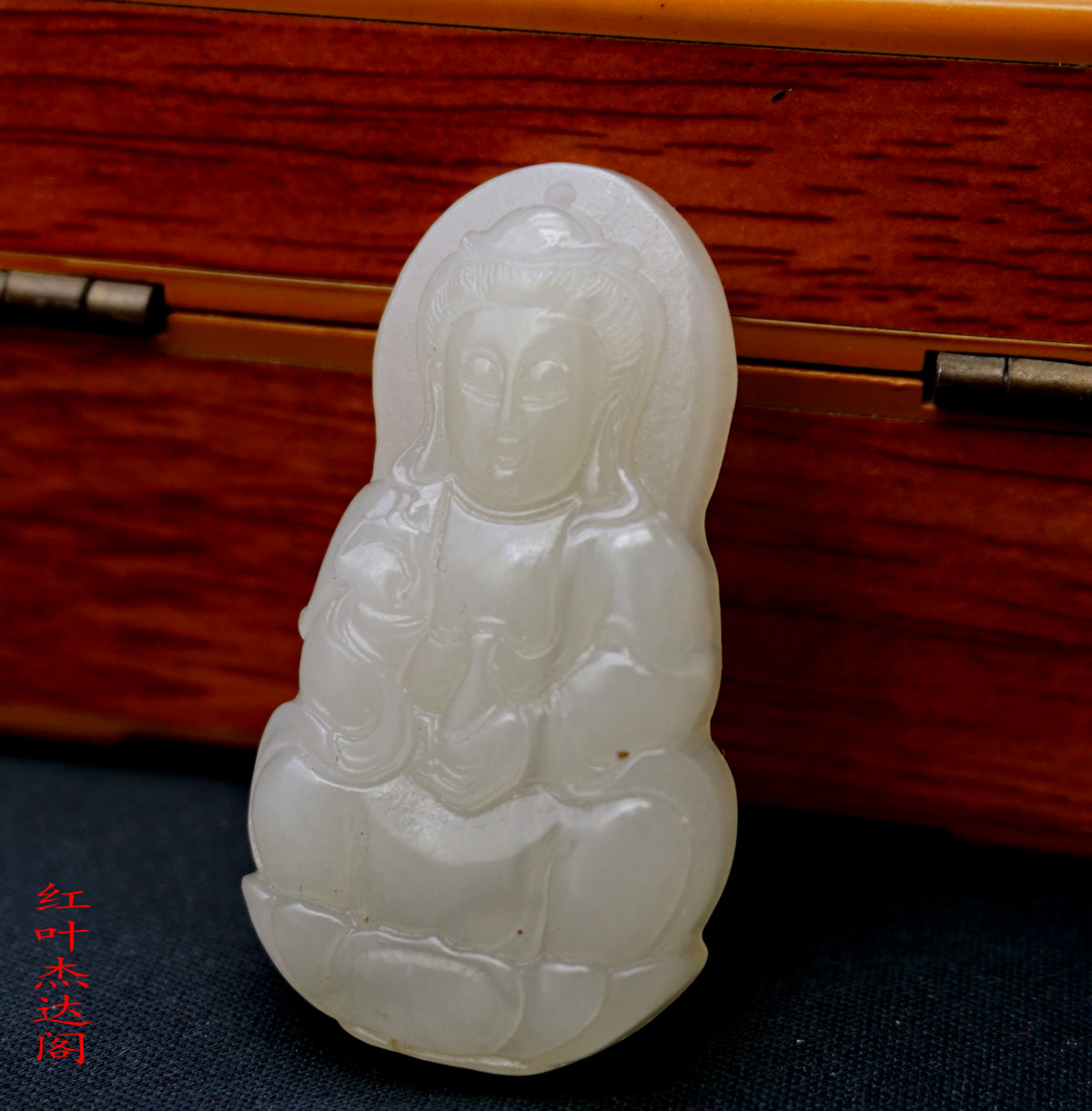 天然和田玉青海料青白玉花瓶观音吊坠男士项链玉佩符玉坠