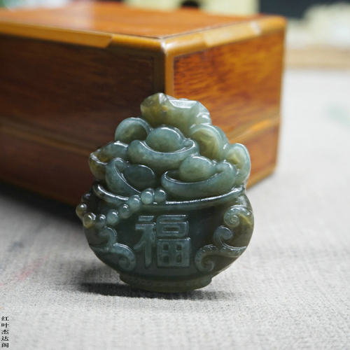 和田玉花瓶吊坠玉坠糖青玉平平