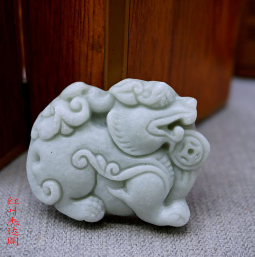 天然玉石吊坠陕西蓝田玉貔貅挂件进宝玉坠辈辈吊坠