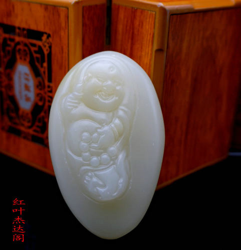 天然阿富汗手把件玉石把玩手玩
