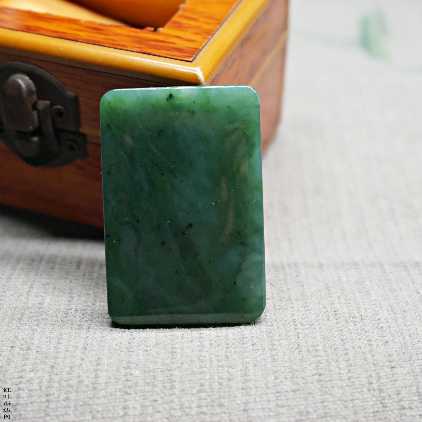 天然和田碧玉平安无事牌男女款免费刻字平安牌玉坠玉石无字玉佩坠