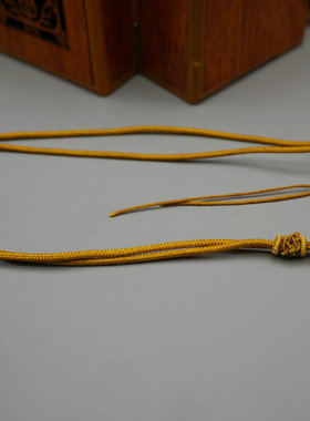 手工编织金黄色项链挂件绳子玉石佩玉坠吊坠挂绳挂坠宝宝男女