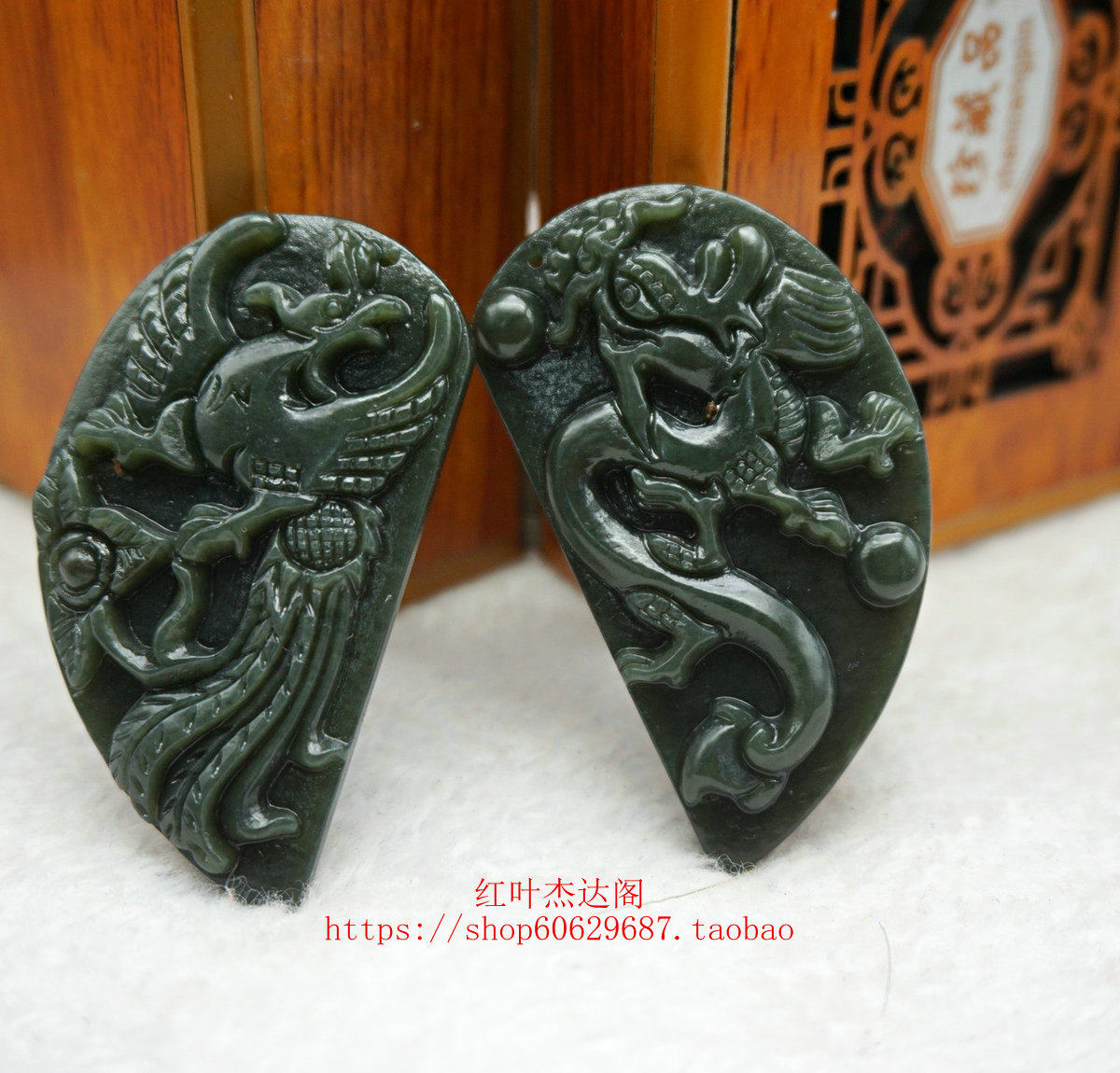 和田青玉吊坠情侣挂坠鸳鸯龙凤配玉佩一对天然玉石项链挂件男女款