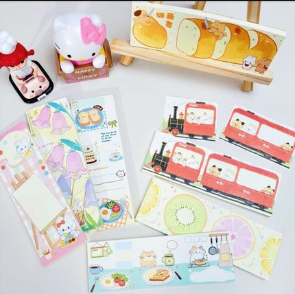 创意分区可撕便签本120g纸张卡通无粘性彩色手账本