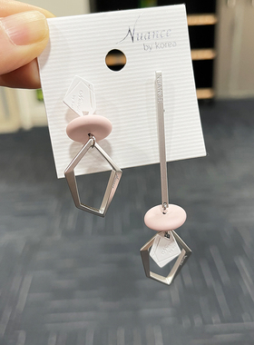 特价韩国饰品 Nuance专柜正品 小清新几何款AB版长款韩版耳环女