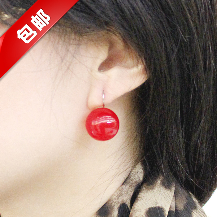 包邮 韩国Aznavour正品GRAIN DE BEAUTE百搭大号球球耳环饰女V024