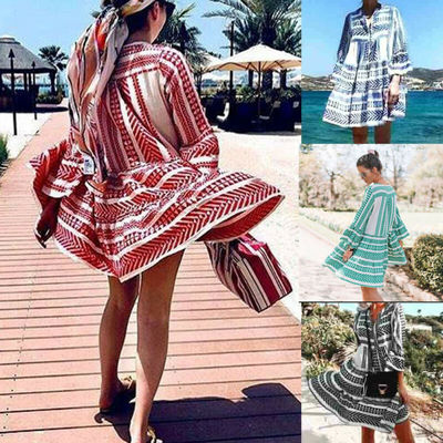 nica cóctel fiesta playa vestido Sexy se?oras Bikini cubrir