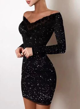 包臀纯色连衣裙女Women solid color dress with buttock wrapped