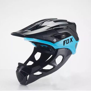 FOX全盔山地自行车越野速降头盔极限运动骑行安全帽男骑行装 备AM