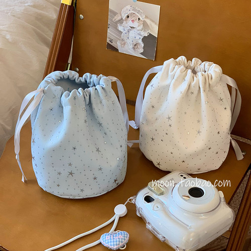 ins点点星星拍立得收纳包mini12保护套相机包小包多功能手提收纳