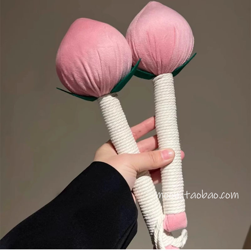 桃子艾草锤拍八虚养生锤按摩锤艾灸锤肩颈后敲打棒捶背神器送礼物