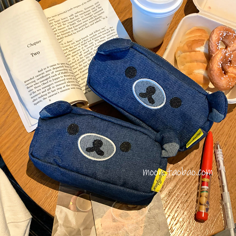 日系轻松熊笔袋2026新款初高中生学习文具袋便捷大容量女生铅笔盒