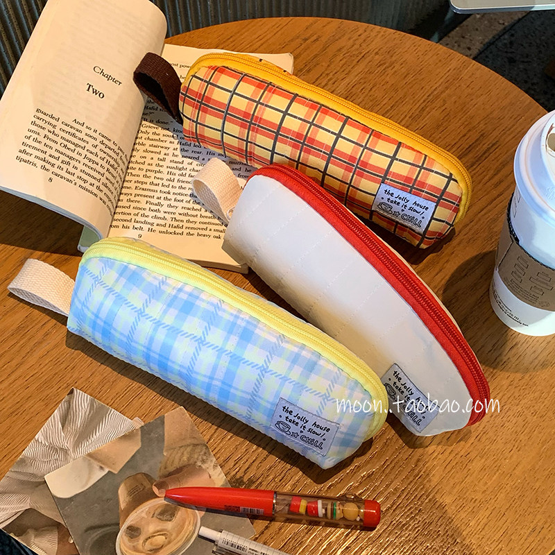 可爱三角笔袋文具盒简约便携小收纳包高颜值ins风学生文具铅笔袋,文具电教/文化用品/商务用品,笔袋,淘宝优惠券,粉丝福利购,淘宝优惠卷