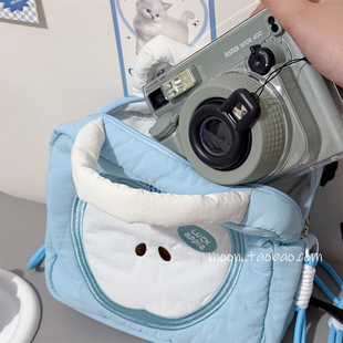 适用富士wide300wide400拍立得相机收纳包便携收纳袋手提双层小包