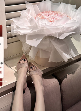 viola【星河漫步】银河散落Gianv*Ross*水钻高跟鞋凉拖