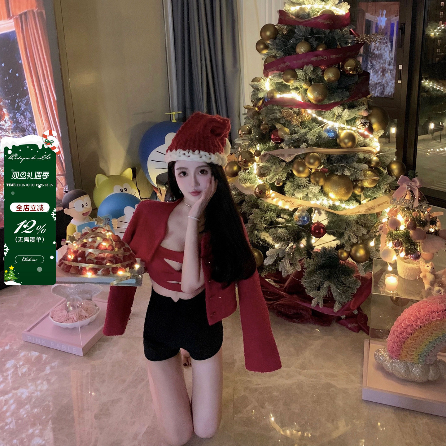 viola新年战衣红色外套