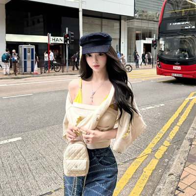 【现货】viola【奶酪芝士】小香本季核武30羊毛八分袖裸感套装