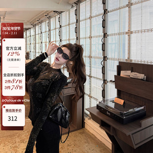 1.30 8PM【限定花火】Coco3w+超重工万颗水钻 yb开版烫钻针织上衣