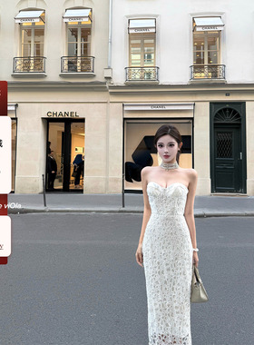 viola【秀场蕾丝】 es定制yb刺绣蕾丝私服开版抹胸连衣裙贵妇气质