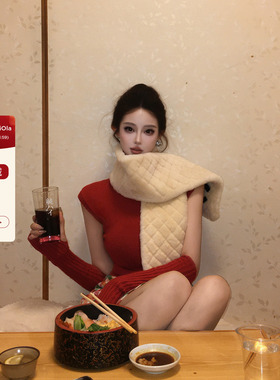 viola【铃子小姐】 10羊绒巨贴肤无敌掐腰版型袖套针织上衣