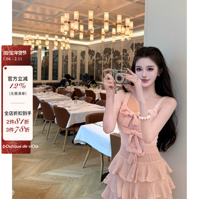 viola【香家公主】香5w+q网唯1对版10马海12羊毛针织连衣裙甜美