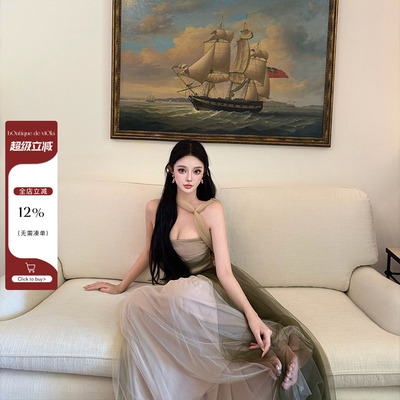 【现货】viola【纱间旧梦】D1or秀款礼服10W重工线仙女连衣裙高级