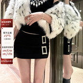 Jy版 定制大银扣双层腰带低腰裙裤 酷辣黑天鹅 现货 viola