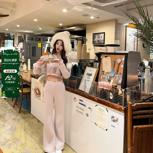 viola【芋泥绒麻薯】 sk*m科技保暖面料加绒巨显腿长运动套装显白