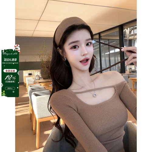 viola【2.0代韩女】 平铺都掐腰版型今冬b入的一件打底针织衫纯欲