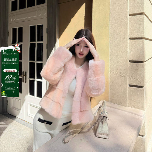 viola【丹麦童话】ding级2XP天鹅绒小母貂定染CD粉双工艺水貂气质