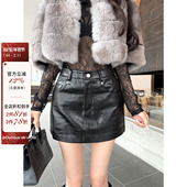 现货 kie2k ago 巨自然纹路pu皮裙 神 viola 鳄鱼纹 冷都女
