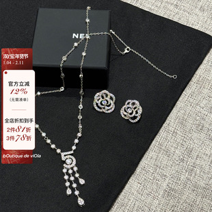 viola 【坠入爱河】高定系列！Coco彗星水滴项链+灵动山茶花耳钉