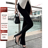 韩女马蹄裤 the laur韩系老钱超修饰腿型西装 viola 马蹄裤