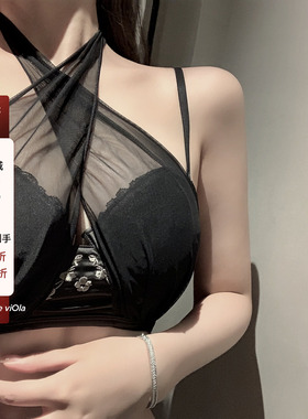 viola 高级手工蕾丝系列 内衣套装 黑色纯欲性感内衣套装少女内衣
