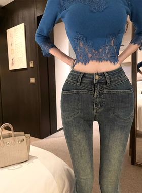 viola【建模铅笔裤】 新晋zui牛版型！视觉显瘦5斤压力牛仔裤古早