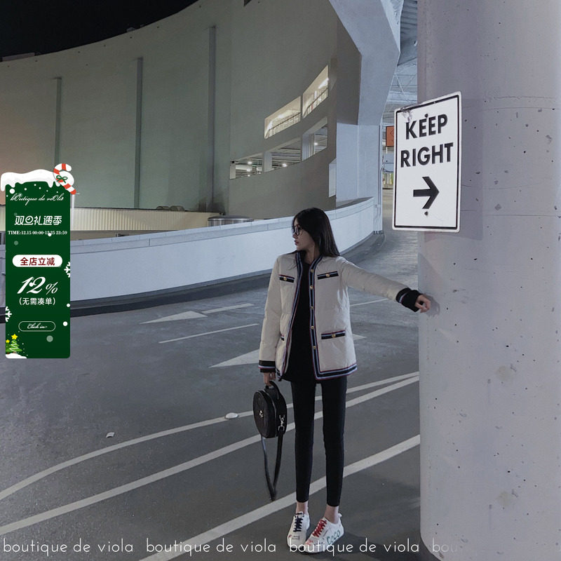 viola休闲风中长款羽绒服
