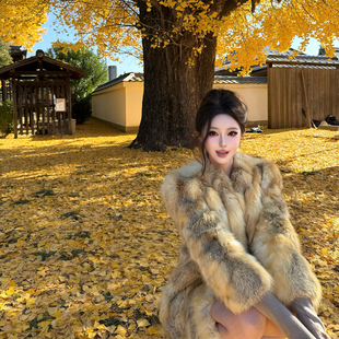 现货 viola【野生妲己】基本见不到的面料俄罗斯进口稀有沙狐皮草