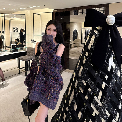 小香23新款慵懒风V领针织开衫