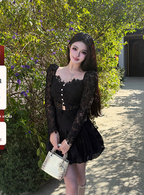 【现货】viola【蕾丝之王】D1or周*也同款 蕾丝网纱定制面料套装